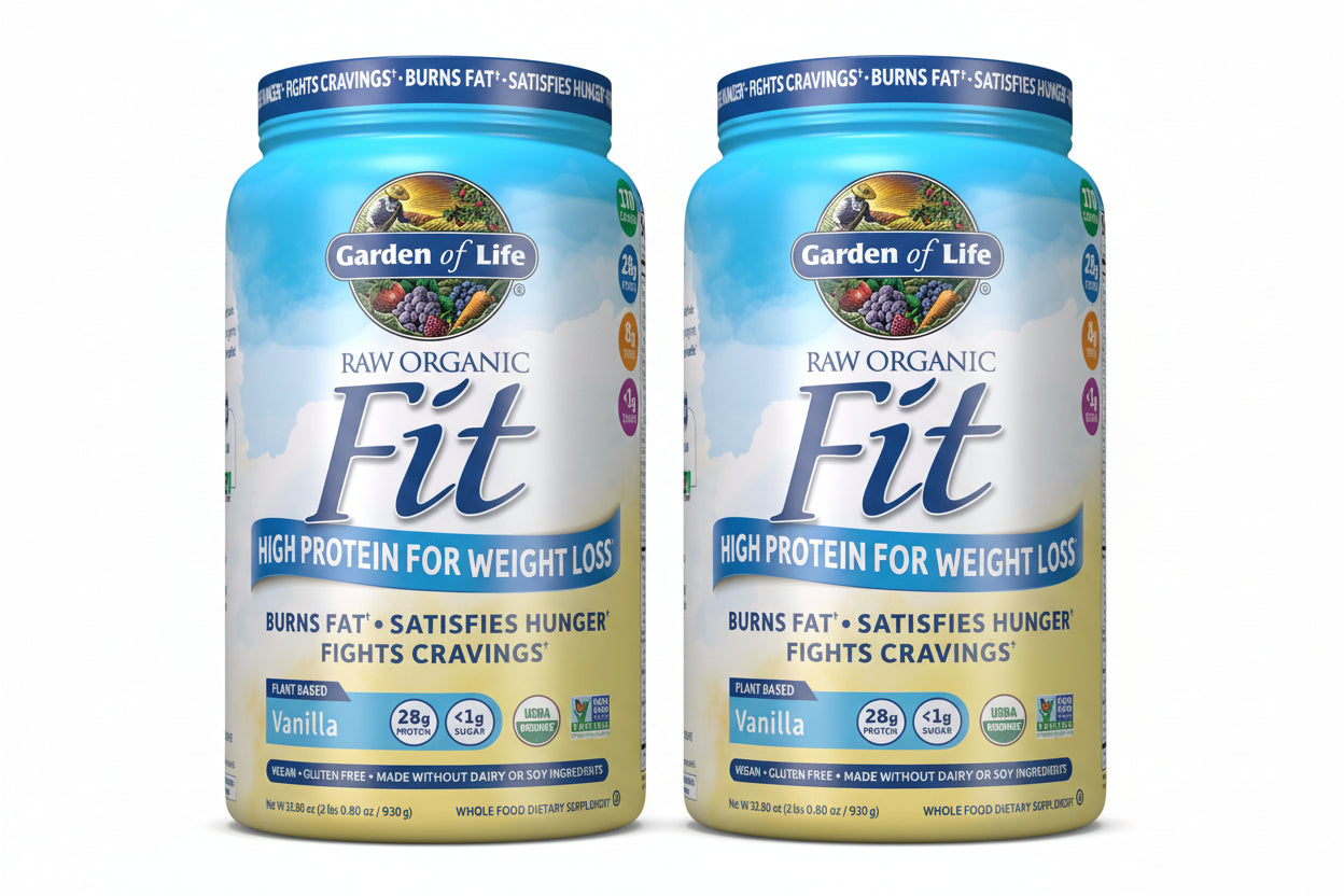 Garden of Life Raw Organic Fit High Protein Weight Loss Powder - Vanilla, 2lb (2 Pack)