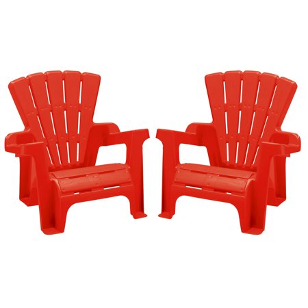 American Plastic Toys Children S Adirondack Chair 2PK  Red