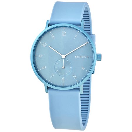 Skagen Aaren Kulor 20mm Aluminum Quartz Light Blue Dial Unisex Watch SKW6509