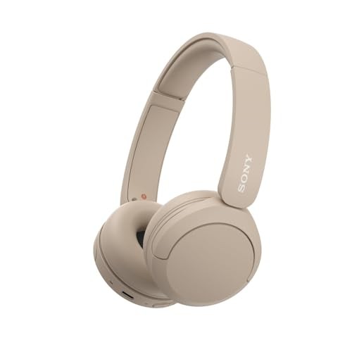 Sony WH-CH520 Wireless Bluetooth On-Ear Headphones w/Microphone, Beige