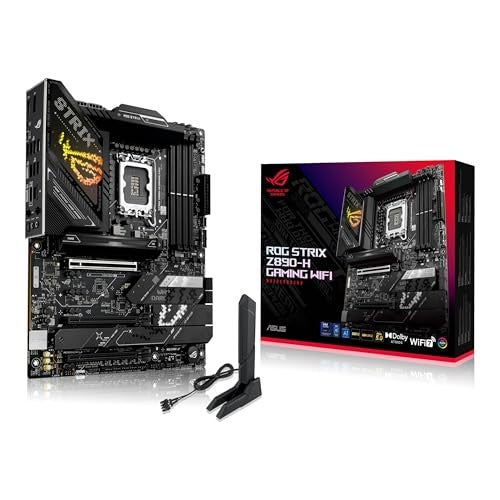 ASUS ROG STRIX Z890-H GAMING WIFI Z890 LGA 1851 ATX Motherboard, Intel Core Ultra Series 2 Ready, Advanced AI PC-ready, 16+2+1+2 Stages, DDR5, 5Gb