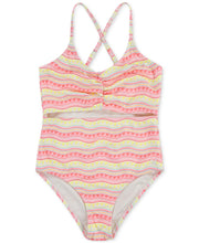 Hurley Big Girls Cutout One-Piece Swimsuit - Pink Flamingo, Size 10