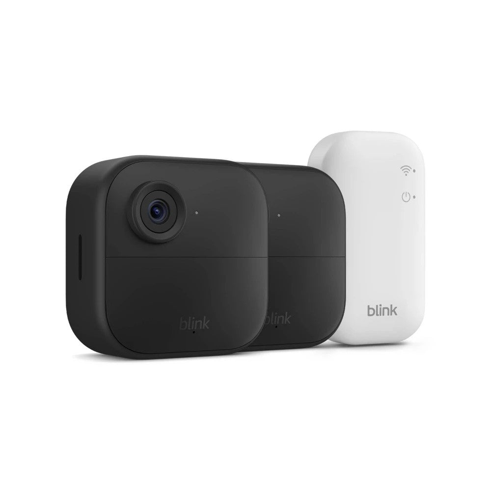 Blink Outdoor 4 Wireless Smart Security Cameras, 1080p HD, Black, 2 Cams