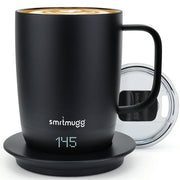 SMRTMUGG PRO Heated Coffee Mug, 4hr Battery Life, Adjustable Temp, 14oz - Black