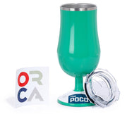 Orca Poco 17oz Insulated Cocktail Glass, Double-Walled, Stainless Steel - Seafoam