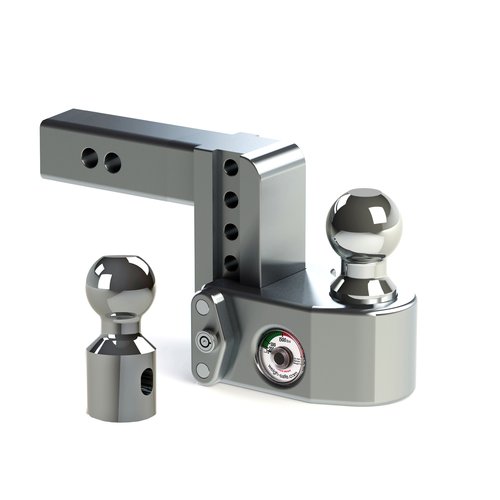 Weigh Safe WS4-2.5 Adjustable Ball Mount with 4" Drop and 2.5" Shank, Aluminum