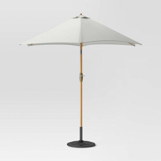 9'x9' Market Patio Umbrella Linen - Light Wood Pole - Threshold™