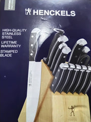 Henckels Statement 15-Piece Premium Knife Block Set, Natural