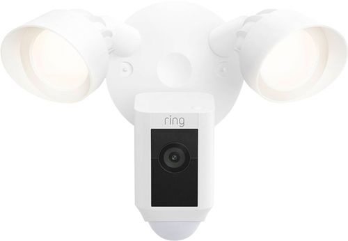 Ring Floodlight Cam Plus - Wired Motion-Activated 1080p HD Video, White