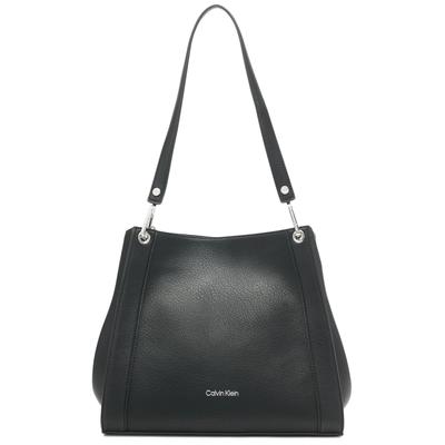 Calvin Klein Garnet Triple Small Compartment Tote Bag - Black, Silver