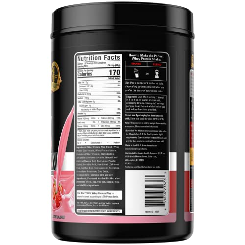 Six Star 100% Whey Protein Plus Recovery Powder - Strawberry Smoothie, 1.8lbs