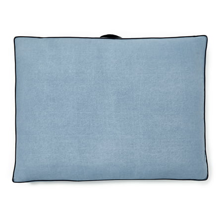 Gap Washed Denim Flat Pet Bed  Organic Cotton Cover with Zipper Closure  Medium 43  X 30   Light Blue