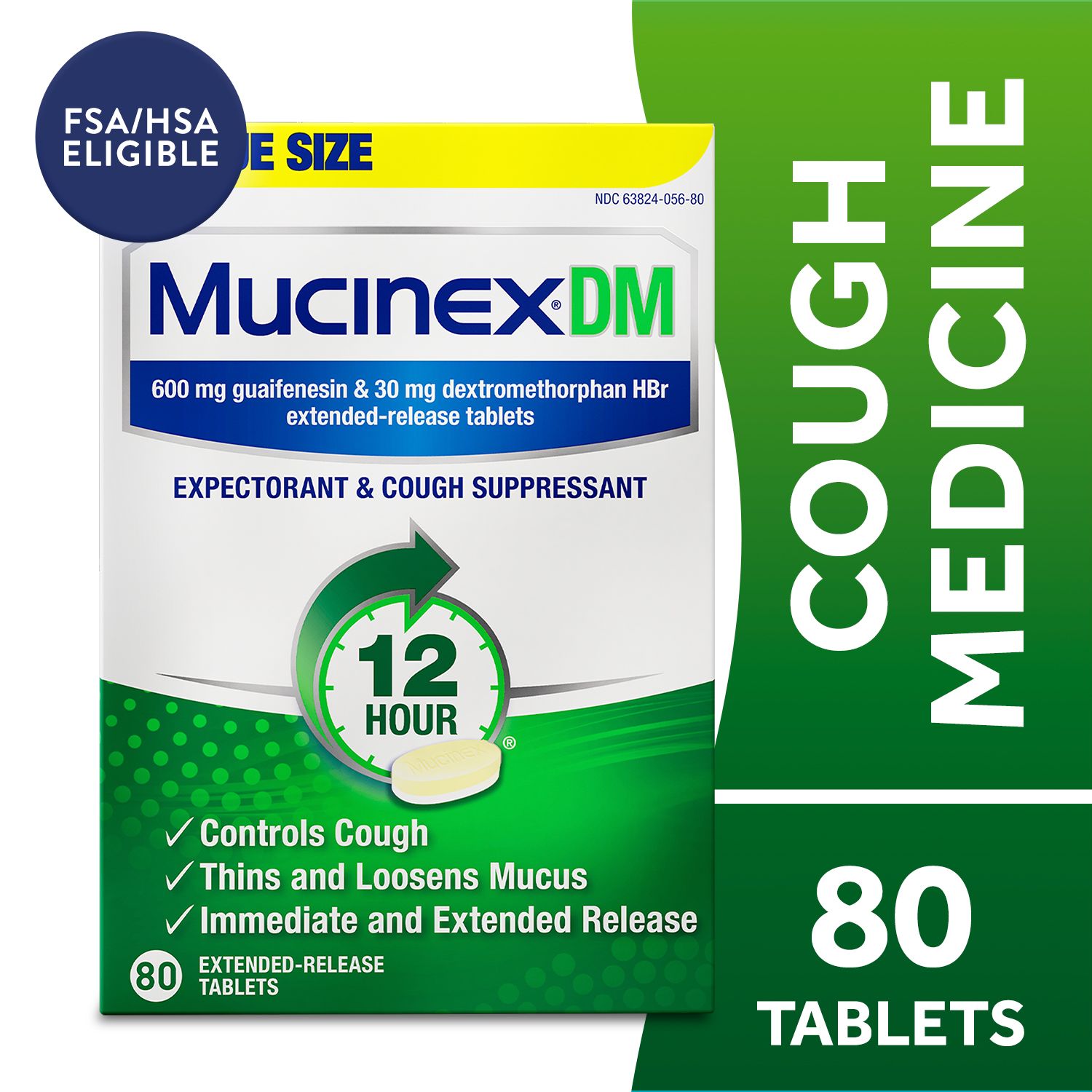 Mucinex DM Expectorant & Cough Suppressant - 80 Extended-Release Tabs