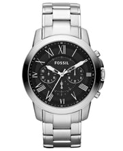 Men's Fossil Grant Chronograph Black Dial Stainless Steel 44mm Watch (FS4736)