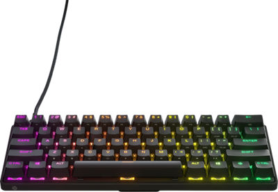 SteelSeries Apex Pro Mini Backlit Mechanical Ergonomic Gaming Keyboard with RGB Lighting - Black