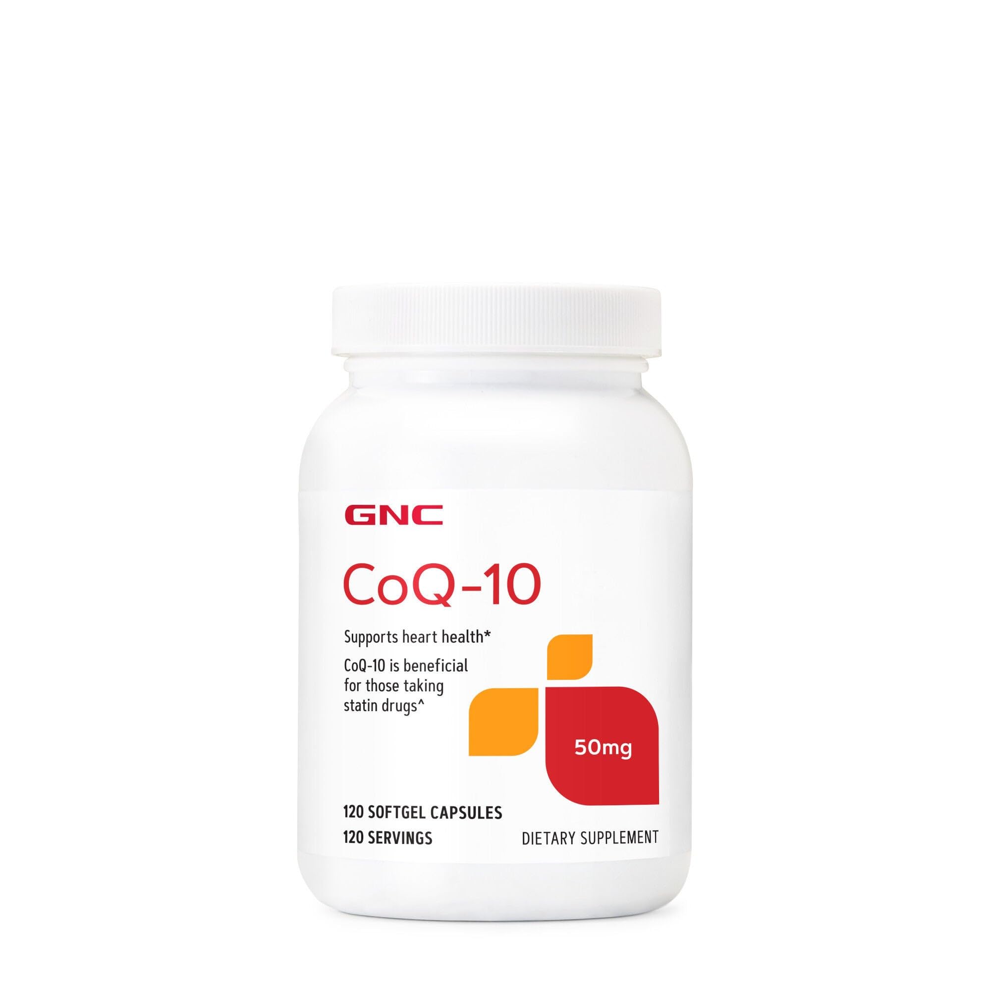 GNC CoQ-10 for Heart Health, 50mg - 120 Softgel Capsules