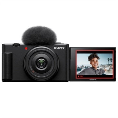 Sony ZV-1F Vlogging Camera, 20.1 MP 1" Sensor, 20mm Lens, Black (ZV1F/B)