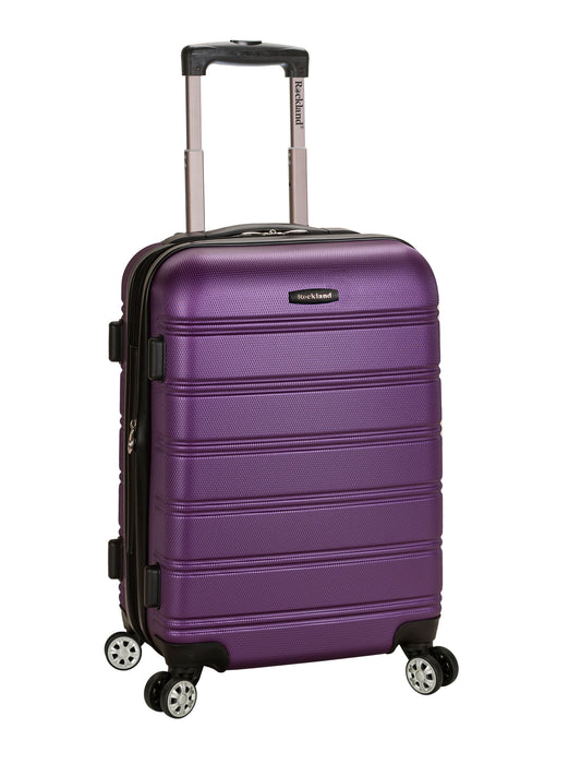 Rockland Melbourne 20-Inch Hardside Spinner Carry-on Luggage, Purple, 20 Carryon