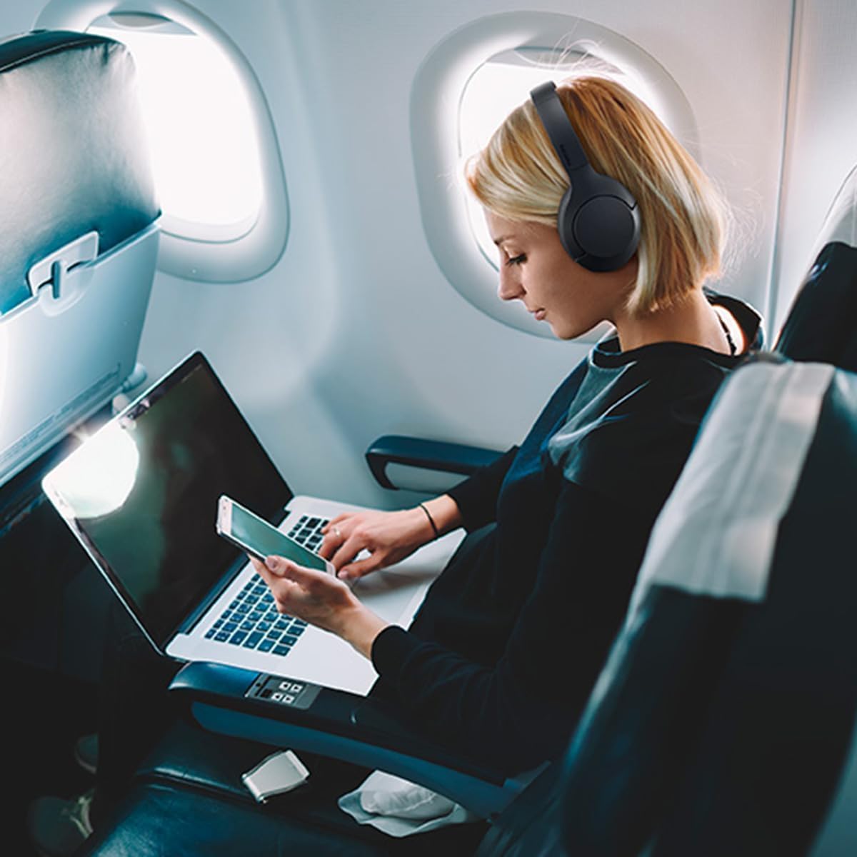 Philips H8506 Over-Ear Bluetooth Headphones with Noise Canceling Pro (Black)