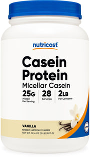Nutricost Casein Protein Powder, Vanilla, 2 lb