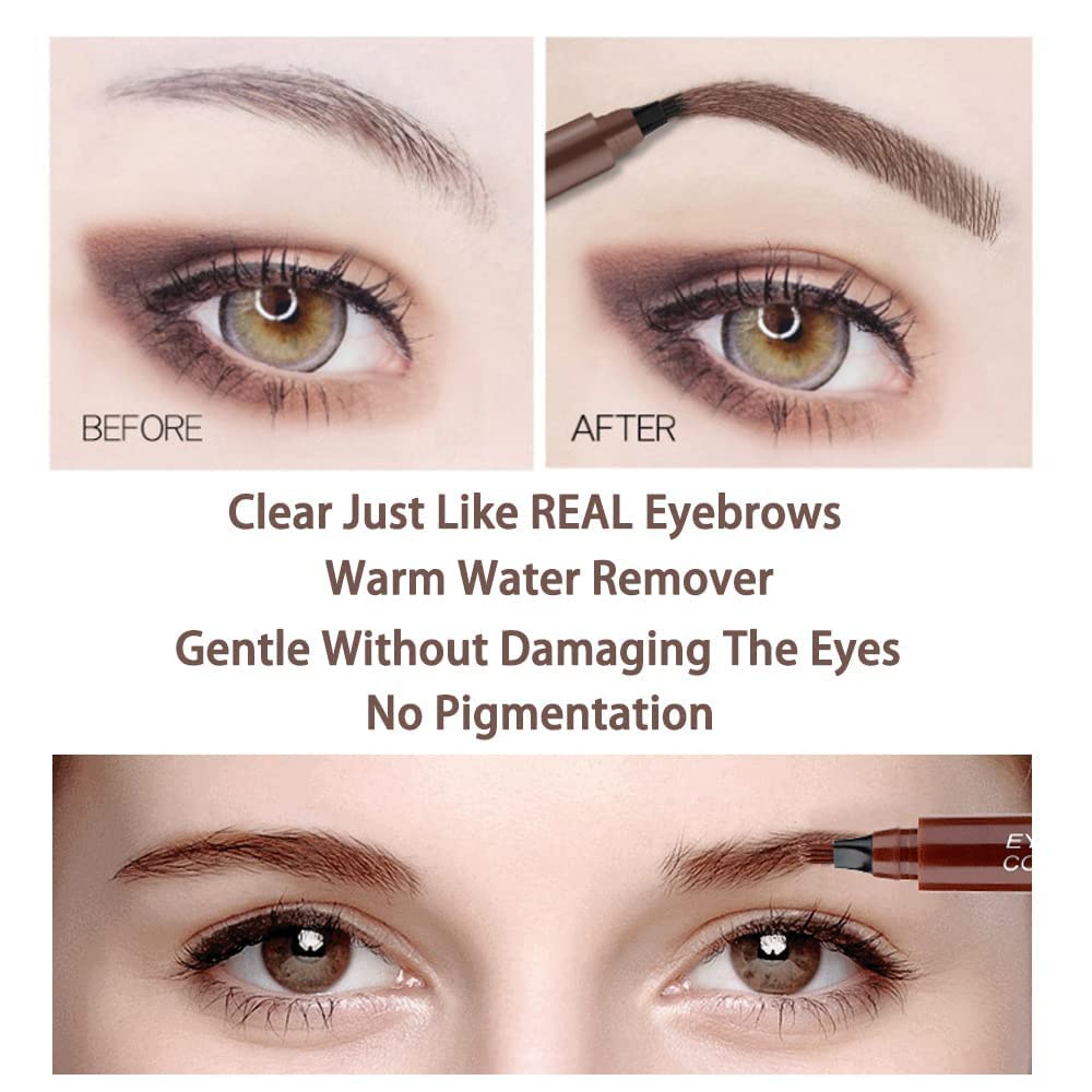 Liquid Eyebrow Pen - Upgrade Eyebrow Pencil TattooPen, Eyebrow Makeu, Long Lasting, Waterproof and Smudge-proof (Black #5)