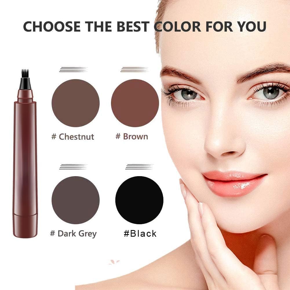 Liquid Eyebrow Pen - Upgrade Eyebrow Pencil TattooPen, Eyebrow Makeu, Long Lasting, Waterproof and Smudge-proof (Black #5)