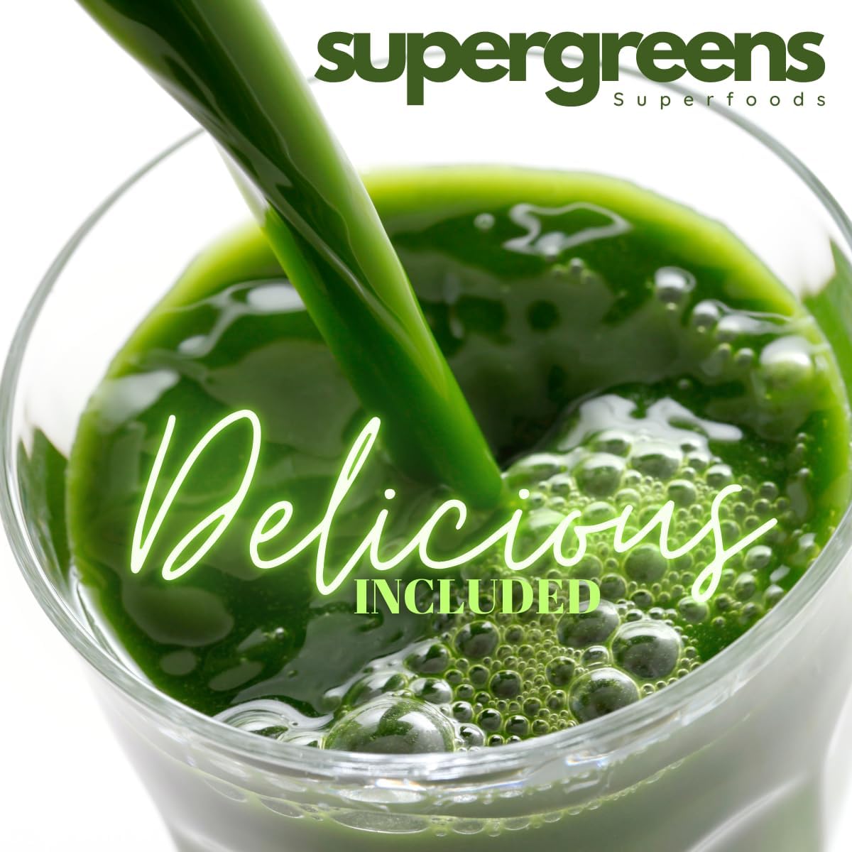 Super Greens Powder with 24+ Superfoods, Premium Nutrient-Dense Blend, Promotes Immunity & Energry Levels, Supports Disgestion & Gut Health, Apple Cinnamon Flavor, 9.6 oz