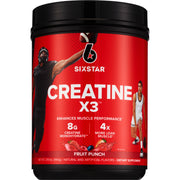 Six Star Pro Nutrition Creatine X3 BCAA Amino Acid Blend Powder - Fruit Punch, 2.18 lbs.