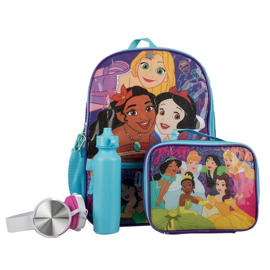 Disney Princess Kids' 16" Backpack Set with Headphone
