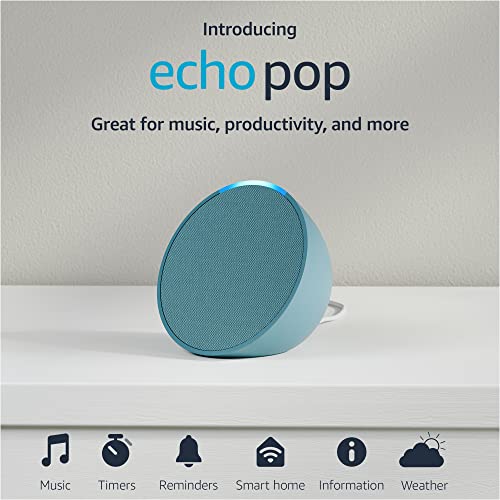 Amazon Echo Pop Smart Speaker with Alexa (1st Generation) - Midnight Teal