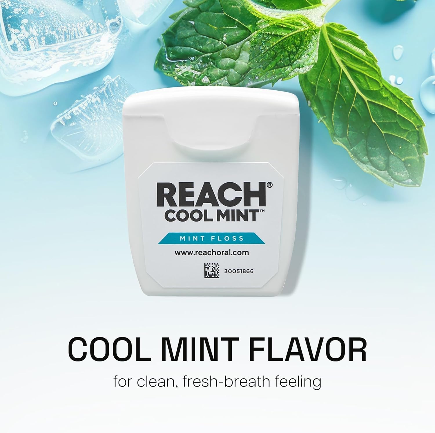 REACH Cool Mint Dental Floss, Fresh Mint, for Adults & Kids, 1 Pack, 55yd Visit the Reach Store