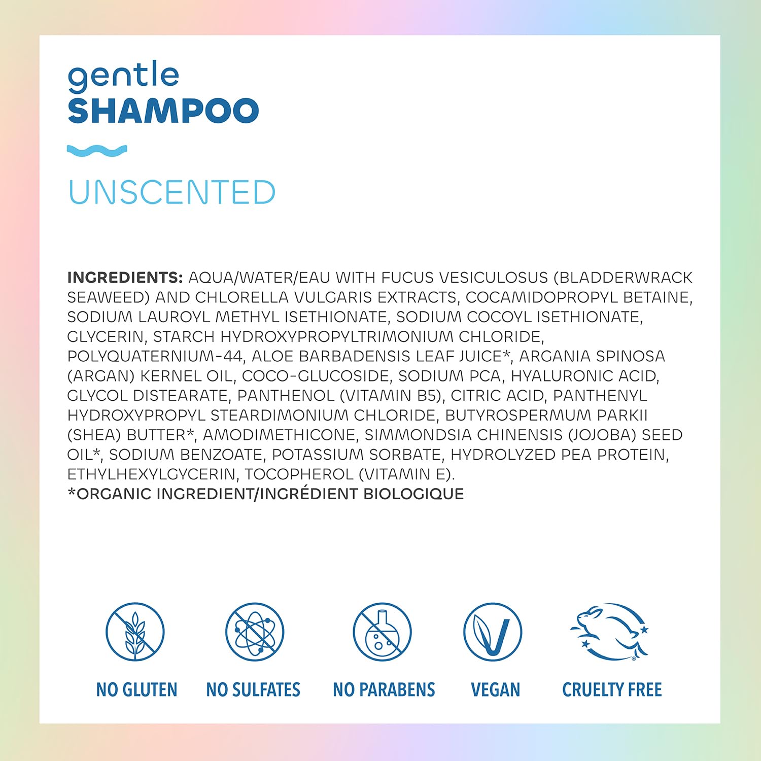 Sea Weed Bath Company, Gentle Shampoo with Aloe & Argan oil, Unscented 12 Oz