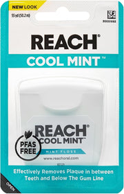 REACH Cool Mint Dental Floss, Fresh Mint, for Adults & Kids, 1 Pack, 55yd Visit the Reach Store