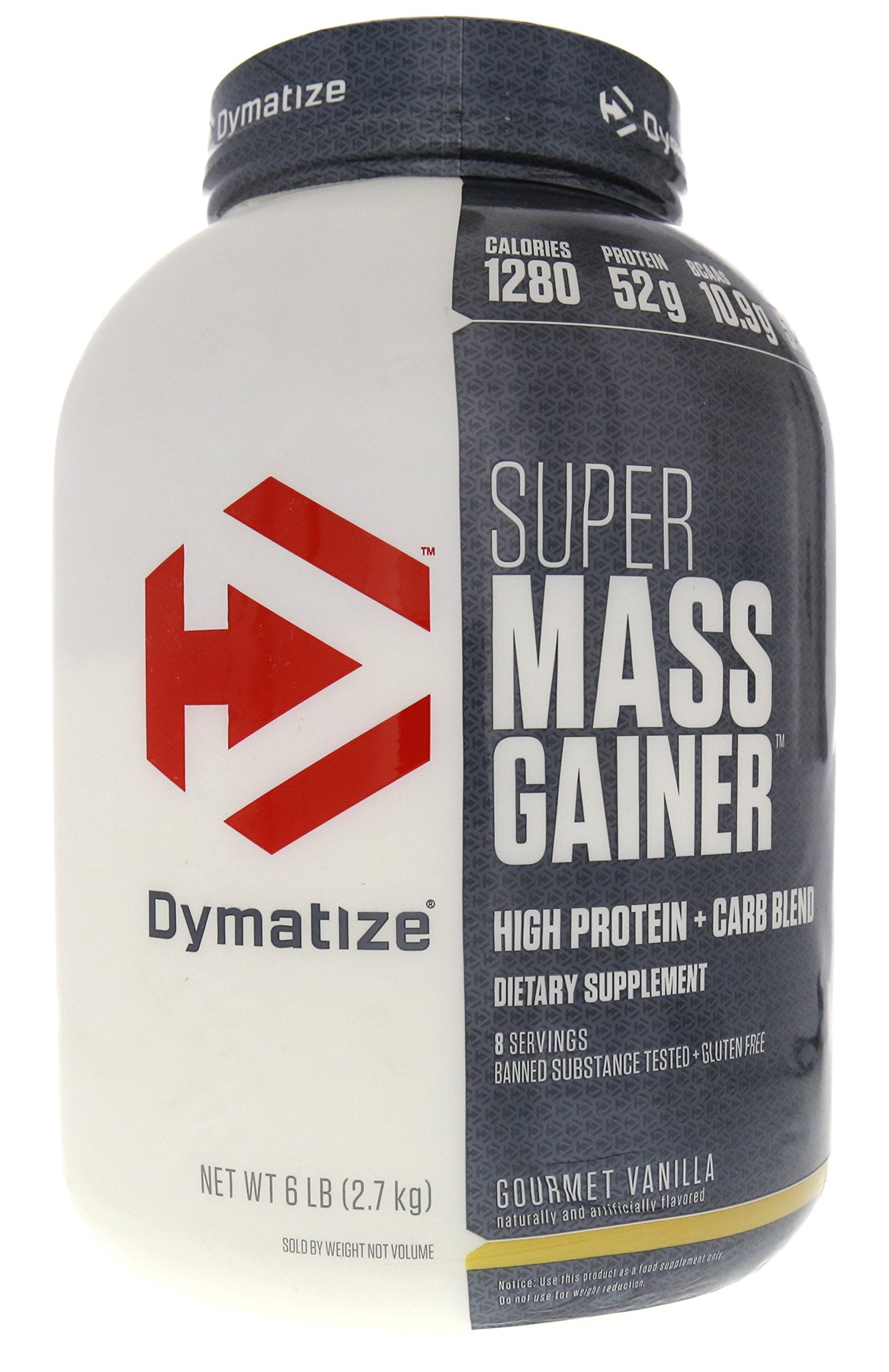 Dymatize Super Mass Gainer Protein Powder, Gourmet Vanilla, 6lb