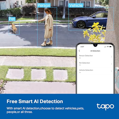 TP-Link Tapo 2K QHD Security Camera, Indoor/Outdoor, Color Night Vision (Tapo C120)