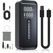 Yeaban Portable Air Compressor/Tire Inflator, 150 PSI -Rechargeable Battery & 12V DC Dual Power Supply