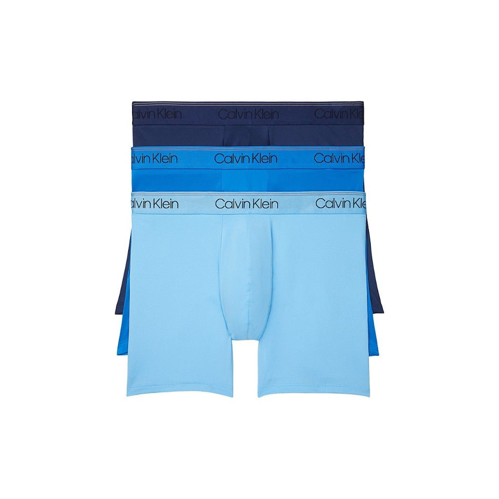 Calvin Klein Microfiber Stretch Wicking Boxer Briefs, Pack of 3 - Medium