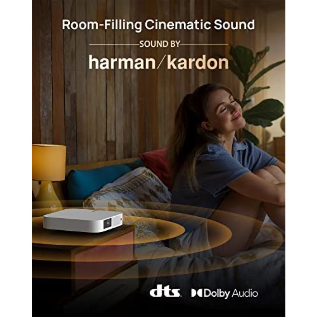 XGIMI Elfin Mini Projector | 1080P Portable Projector 4K Input  Android TV 10.0  800 ANSI Lumens  Harman Kardon Speakers  Auto Keystone  Auto Focus