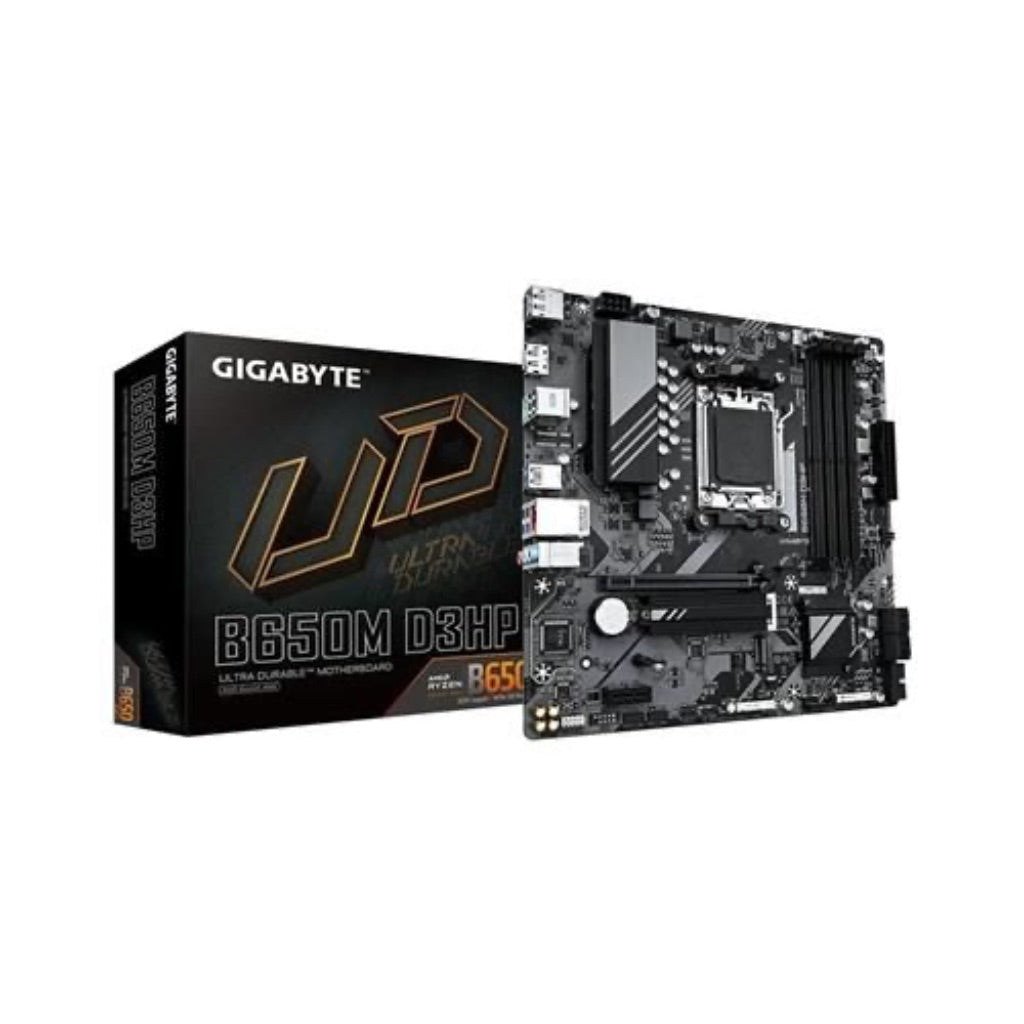 GIGABYTE B650M D3HP Ultra Durable Motherboard AM5, LGA 1718, AMD, mATX, DDR5