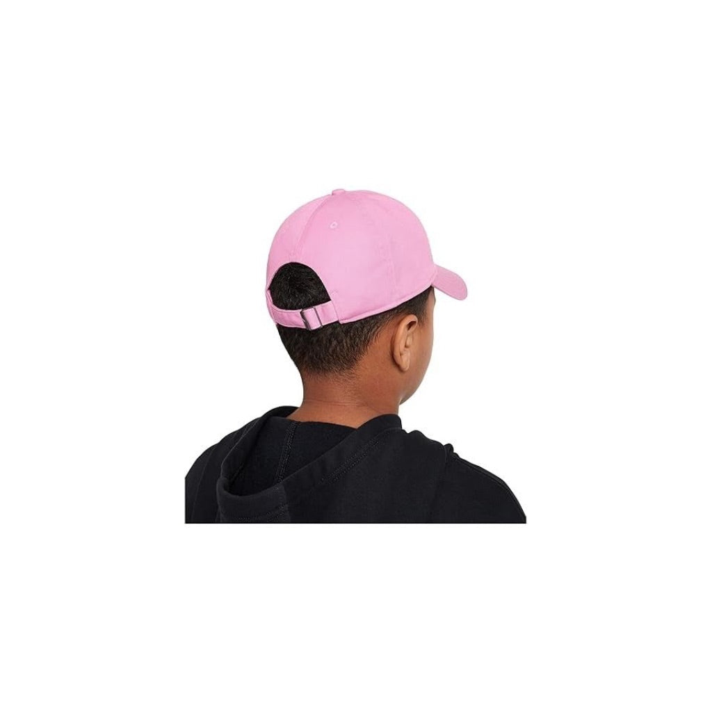 Nike Kids Club Unstructured Futura Wash Cap (Little Kid/Big Kid) Baseball Caps Magic Flamingo/White, Cotton