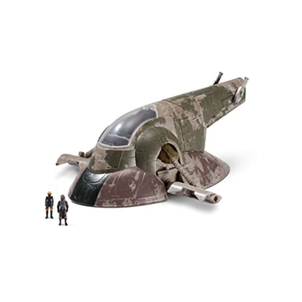 Star Wars Micro Galaxy Squadron Boba Fett’s Starship - 7-Inch Starship Class Vehicle with 1-Inch Boba Fett and Fennec Shand Micro Figure Accessories