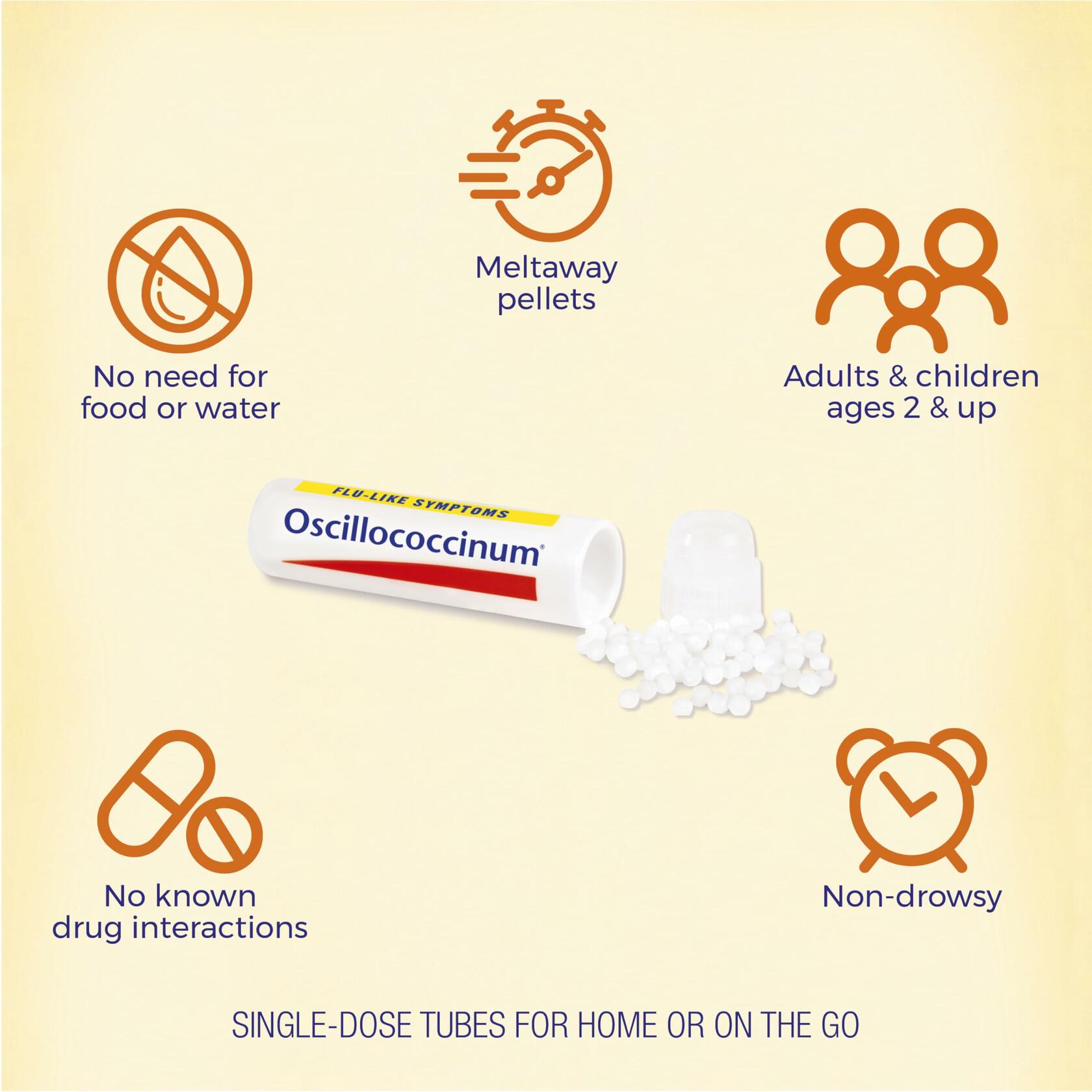 Boiron Oscillococcinum Pellets Relief from Flu-Like Symptoms, Body Aches, Headache, Fever, Chills and Fatigue - 30 Doses