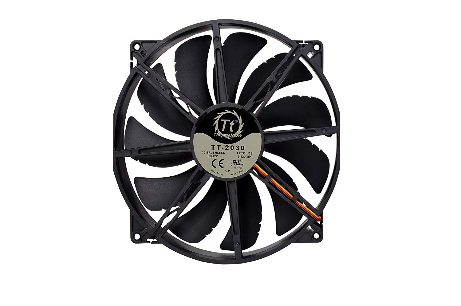 Thermaltake Pure 20 CL-F015-PL20BL-a Black LED Quiet High Airflow Case Fan