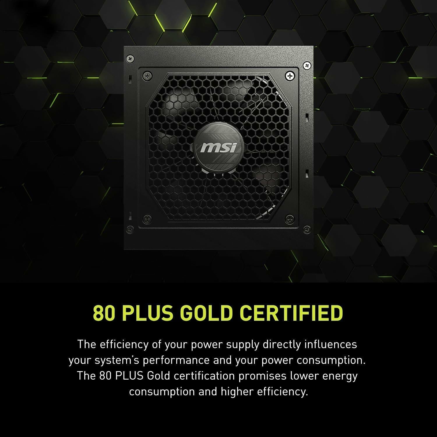 MSI MAG A850GL PCIE 5 80 Plus Gold 850W Fully Modular 12VHPWR Cable ATX 3.0 Power Supply