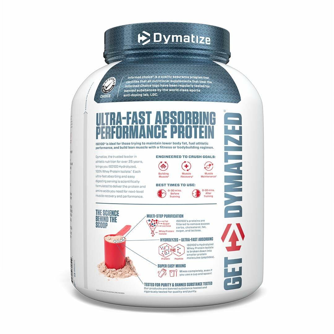 Dymatize 100% Whey Isolate Protein Powder - Gourmet Chocolate - 5lbs