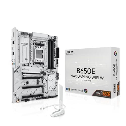 ASUS B650E MAX Gaming WiFi W Motherboard AMD AM5 ATX PCB DDR5 PCIe 5.0, White