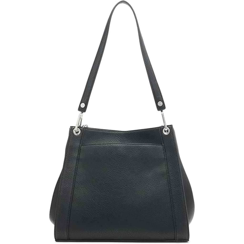 Calvin Klein Reyna Novelty Triple Compartment Shoulder Bag - Black/Silver