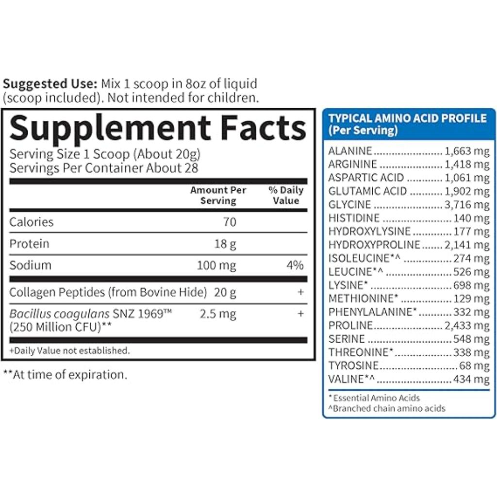 Garden of Life Grass Fed Collagen Peptides Powder - Unflavored, 19.75 oz