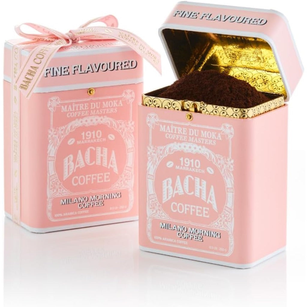 Bacha Coffee Milano Morning - Fine Ground Flavored Signature Nomad Collection, Medium Roast, 250g