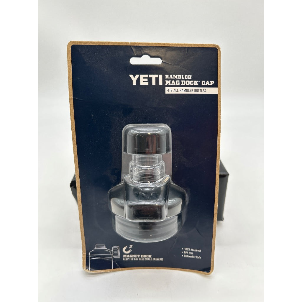 Yeti Rambler Magdock Cap for All Rambler Bottles, Chug-Style Opening, Black